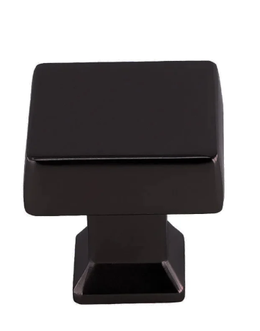 1- Inch Square Tahoe Cabinet Knob - Dark Pewter