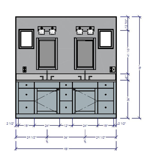 25 Morningside Double Sink Vanity